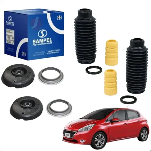 Amortecedor Dianteiro Peugeot Citroën 208 C3 Aircross 2010 2018 Direito Esquerdo Kit Amort 2BATEN 2COIFA
