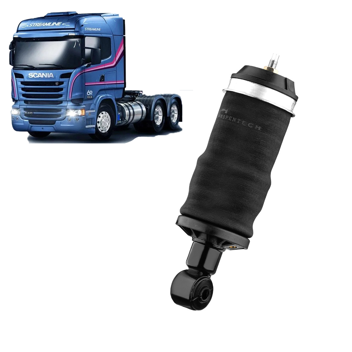 Amortecedor Dianteiro Scania 124PGR Streamline 2012 2013 Centro Suspentech