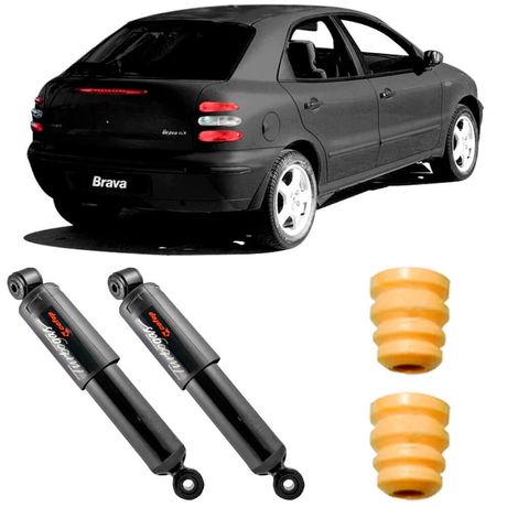 Amortecedor Fiat Brava 2000 2003 Traseiro Motorista Passageiro Cofap Turbogas