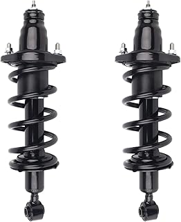 Autoround Amortecedor traseiro completo 15381 15382 compatível com Honda Civic 2001 2002 2003 2004 2005 Esquerda e Direita Struts com conjunto de mola helicoidal