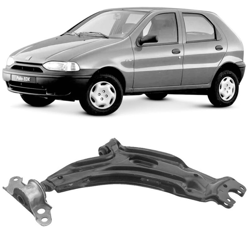 Bandeja Balança Fiat Palio 96 99 Dianteiro Passageiro Bucha Coxim