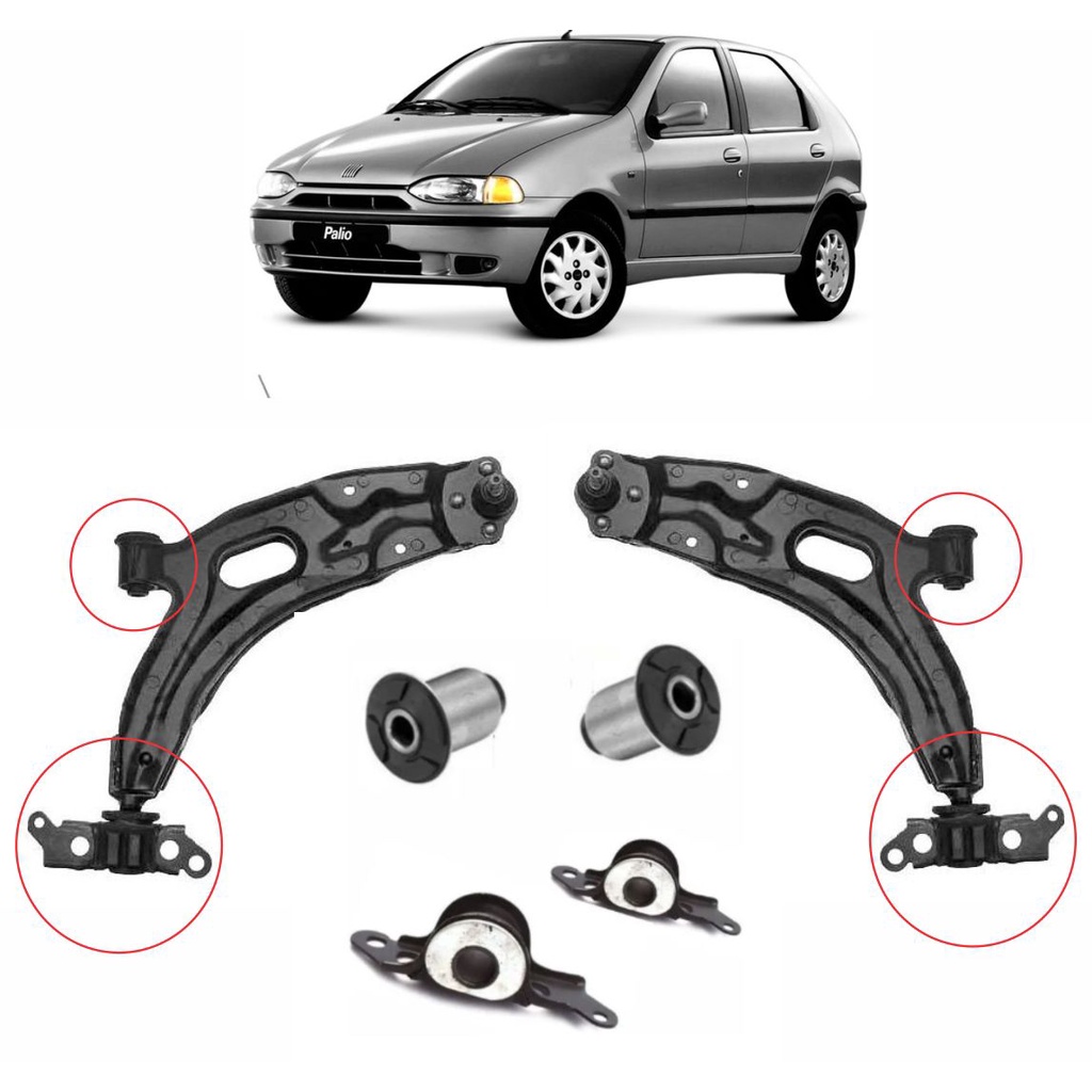 Bandeja Balança Fiat Siena 97 99 Dianteiro Passageiro Barra Estabilizadora