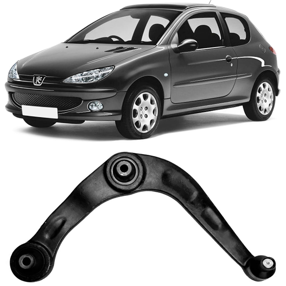 Bandeja Balança Peugeot 206 2000 2010 Dianteiro Passageiro Bucha Pivô