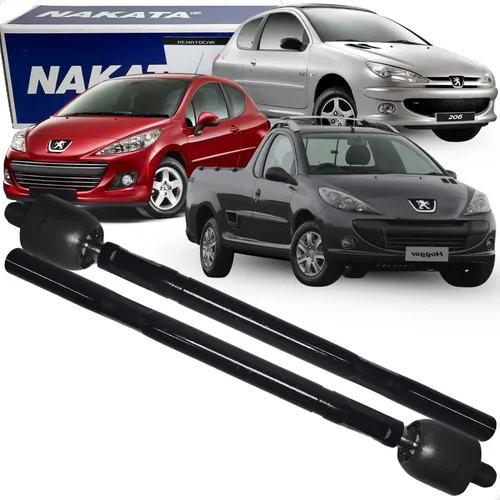 Barra Axial Direção Peugeot 206 207 Hoggar 99 2014 Motorista Passageiro Hidráulica Newparts NPA0116H