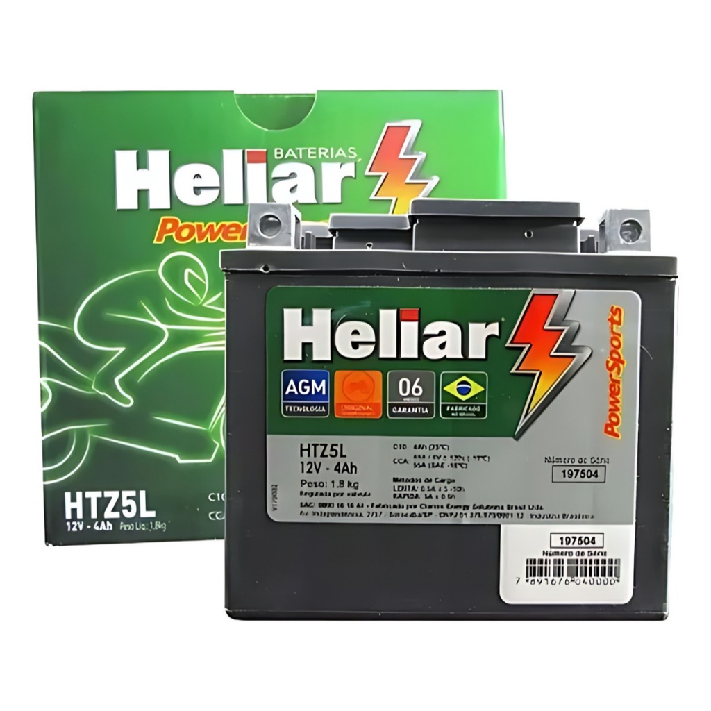 Bateria Moto Honda Cg 150 Heliar HTZ5L Powersports Selada 4AH 12V