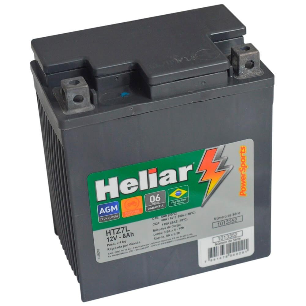Bateria Moto Honda Nx 350 Heliar HTZ7L Powersports Selada 6AH 12V