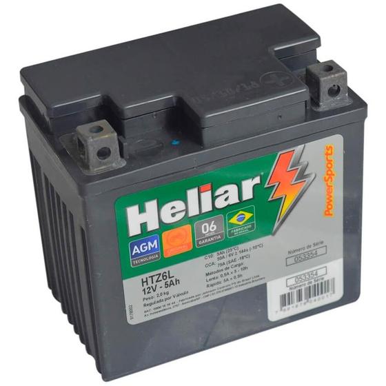 Bateria Moto Yamaha Tt R 230 Heliar HTZ6L Powersports Selada 5AH 12V