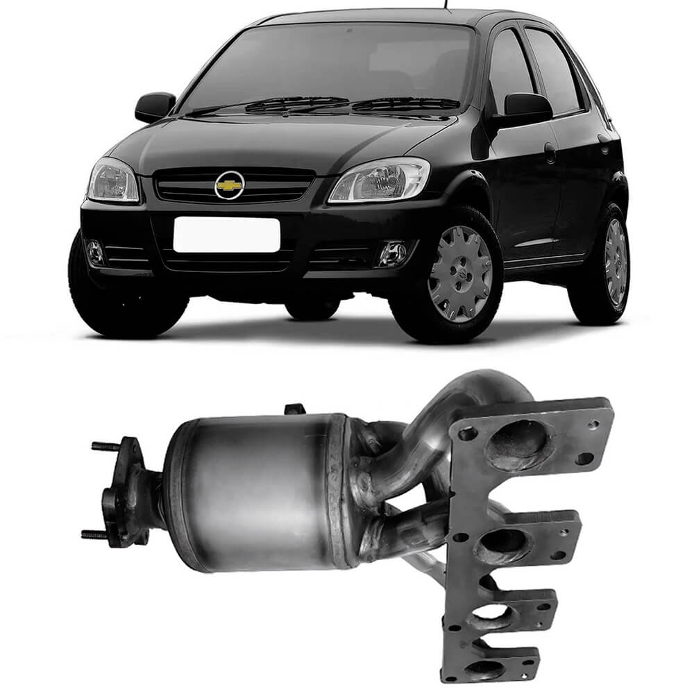 Catalisador Chevrolet Celta Meriva Prisma 2002 2012 Coletor Sicap Tuper 16813