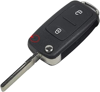 Chave Canivete Compatível com VW Gol Golf Voyage Polo Fox Amarok UP GVI G6 2B Lamina Emblema