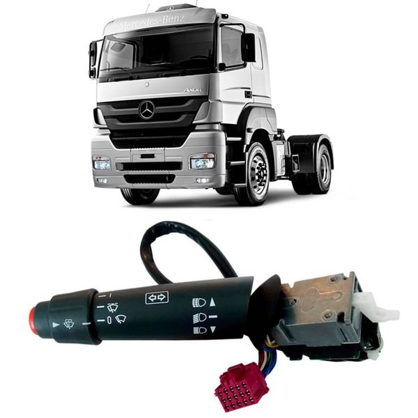 Chave Seta Mercedes Axor 2004 2018 Retorno Automatico Farol Duplo Cinza 10021123