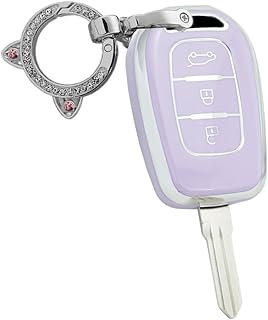 ontto Capa de chave de carro adequada para Renault Duster Sandero Logan Clio Captur Laguna Scen, Roxa
