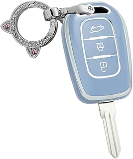 ontto Capa de chave de carro adequada para Renault Duster Sandero Logan Clio Captur Laguna Scen, Cinza