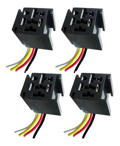 Chicote Soquete Reles 4 Terminais 2 Terminais Largos 12 24V