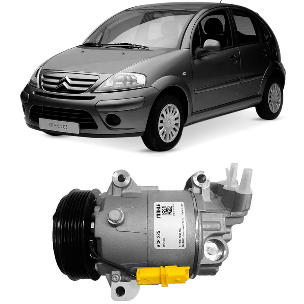 Compressor Ar Condicionado Citroën C3 1 4 1 6 2005 2016 Metal Leve ACP225
