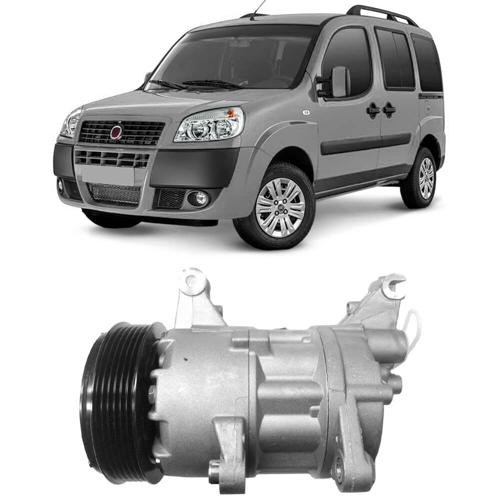 Compressor Ar Condicionado Fiat Doblo 1 8 16V 2012 2017 Delphi