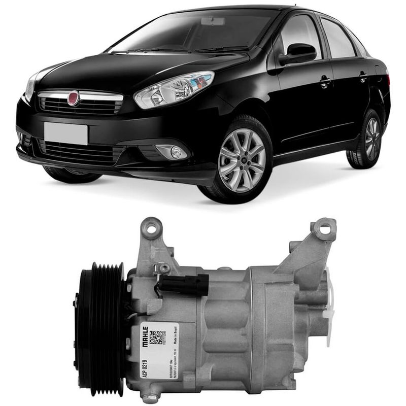 Compressor Ar Condicionado Grand Siena 1 6 16V 2012 2016 ACP219 Metal Leve