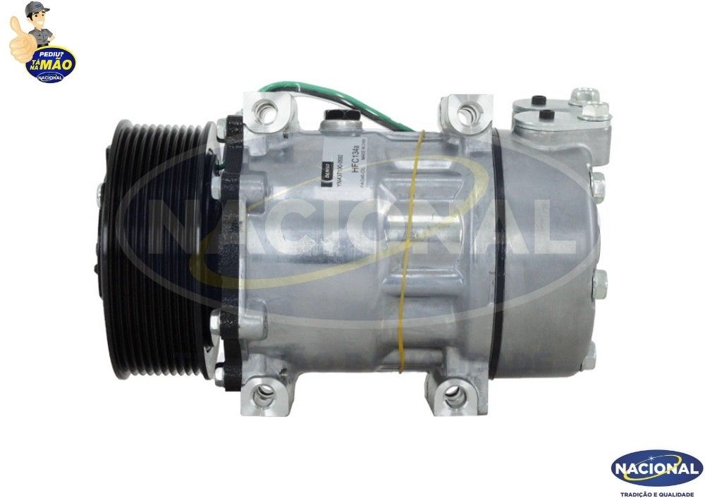 Compressor Ar Condicionado Scania K R 124 24V 10PK Denso YN437190 0692RC 10PK, YN437190, 0692RC