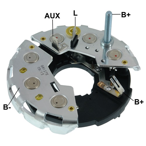 Conjunto Retificador Alternador Fiat Uno Fiorino Premio 78 2006 75A Diodo 6X35A Gauss GA1275 6X35A, GA1275