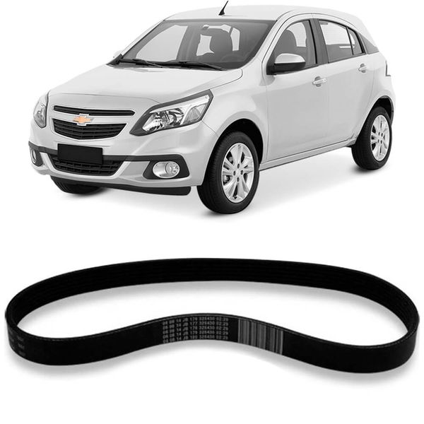 Correia Alternador Chevrolet Agile 2009 2014 Micro V Gates