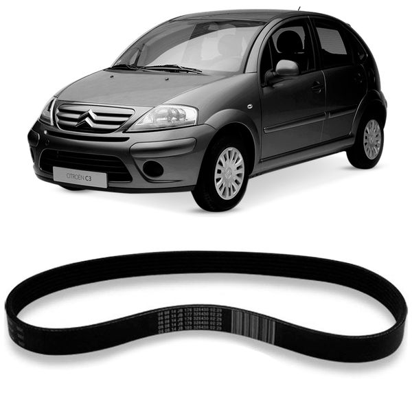 Correia Alternador Citroën C3 2003 2018 Micro V Gates