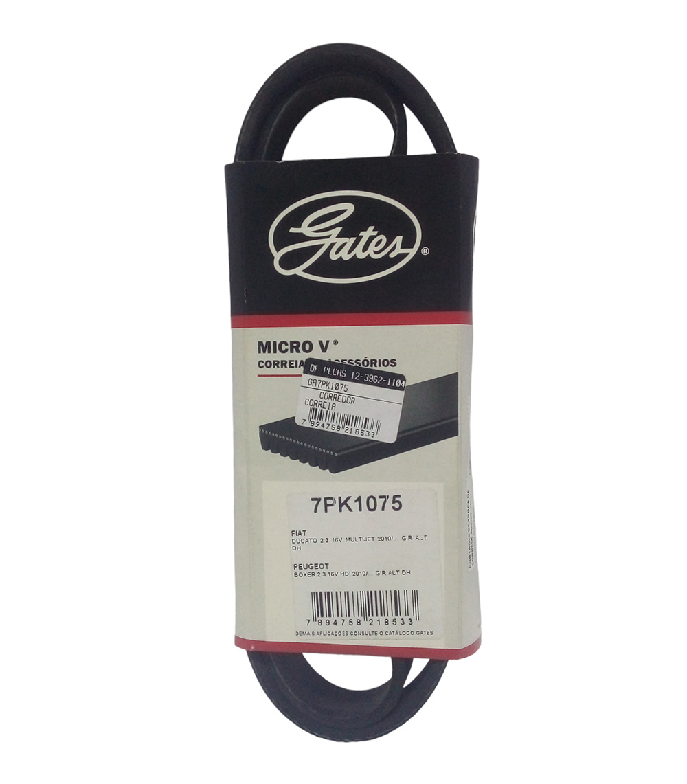 Correia Alternador Ducato 2 3 2010 2024 Gates 7PK1075