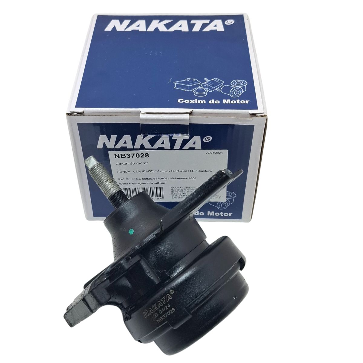 Coxim Dianteiro Honda Civic 01 06 Esquerdo Nakata