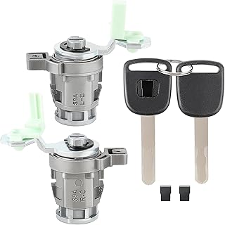 AUTOKAY 72146S73003 Fechadura de porta cilindro dianteiro esquerdo motorista lado esquerdo e lado do passageiro direito com chaves para Honda Accord 1998-2002 Civic 2001-2005 Odyssey 1999-2004 S2000