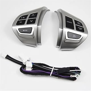 Botão de volante compatível com Mitsubishi Lancer, Outlander e ASX 2007, 2008, 2009, 2010 e 2011 - Botão de controle de som e rádio no volante (preto)