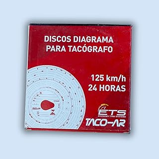 Disco Diagrama Tacografo Diario 125KM 24H 100 Unidades Vdo