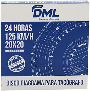 DISCO TACÓGRAFO DIÁRIO 125KM/H 100 UNIDADES