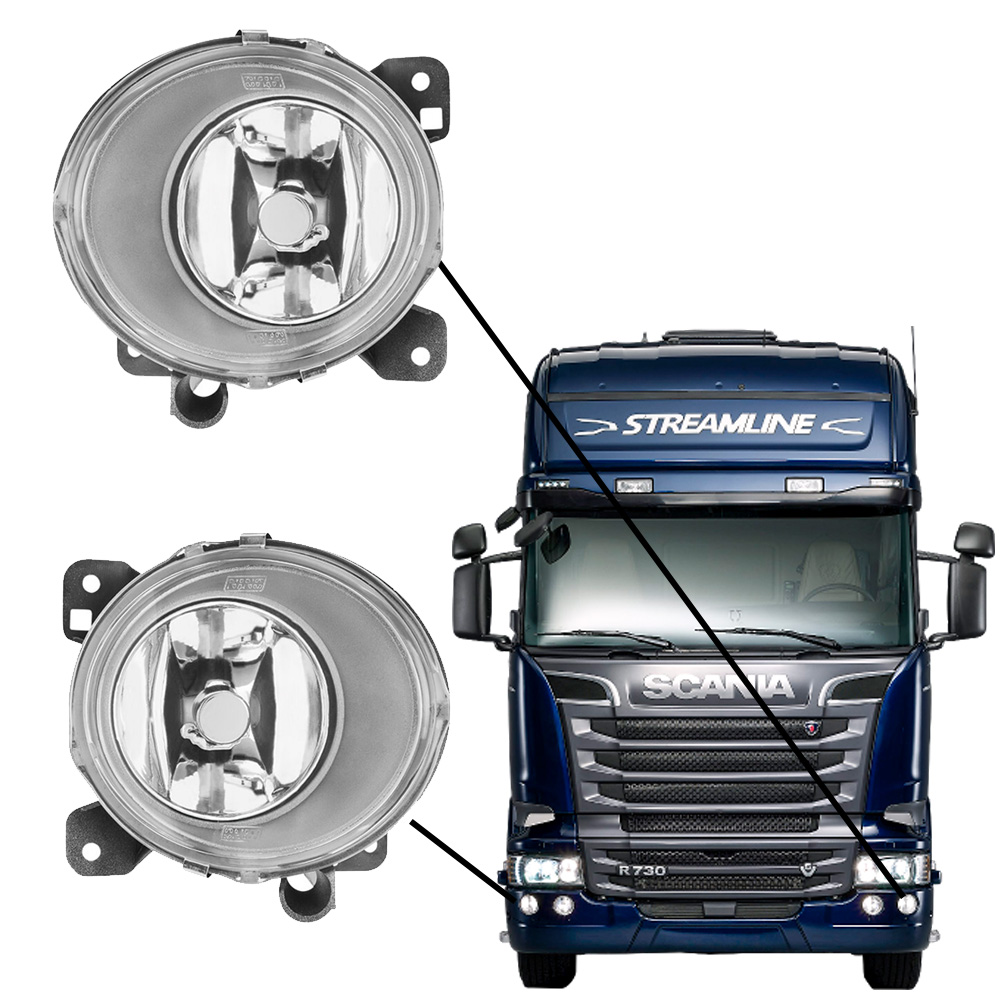 Farol Auxiliar Dianteiro Scania 124 1995 2005 Esquerdo Scania