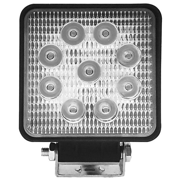 Farol Auxiliar Universal 12 24V 27W 9 LEDS Quadrado Tiger Auto TG0802031