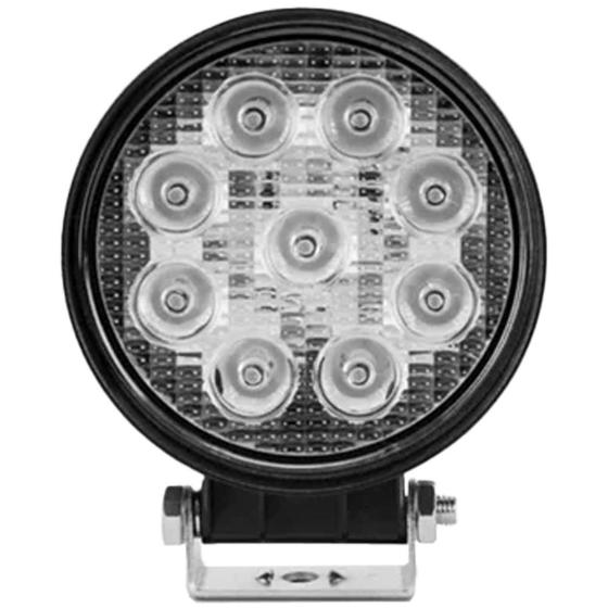 Farol Auxiliar Universal 12 24V 27W 9 LEDS Redondo Tiger Auto TG0802030