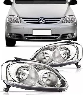 Farol Fox, Crossfox, Spacefox 2003 2004 2005 2006 2007 2008 2009 Cromado Foco Duplo - UNIDADE Lado:ESQUERDO (MOTORISTA)