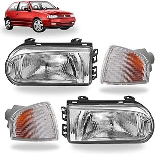 Farol Esquerdo Motorista Gol G2 Parati 95 99 H4 Mascara Metalizada Nino F 59