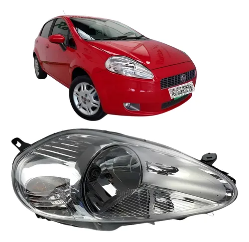 Farol Fiat Punto 08 12 Cromado Le 197932