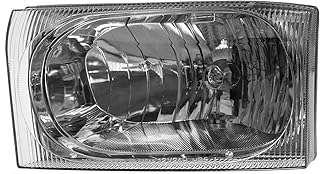 TRQ Conjunto do farol esquerdo do lado do motorista, compatível com Ford Excursion 2002-2004 2002-2005 F-250 Super Duty F-350 Super Duty FO2502183