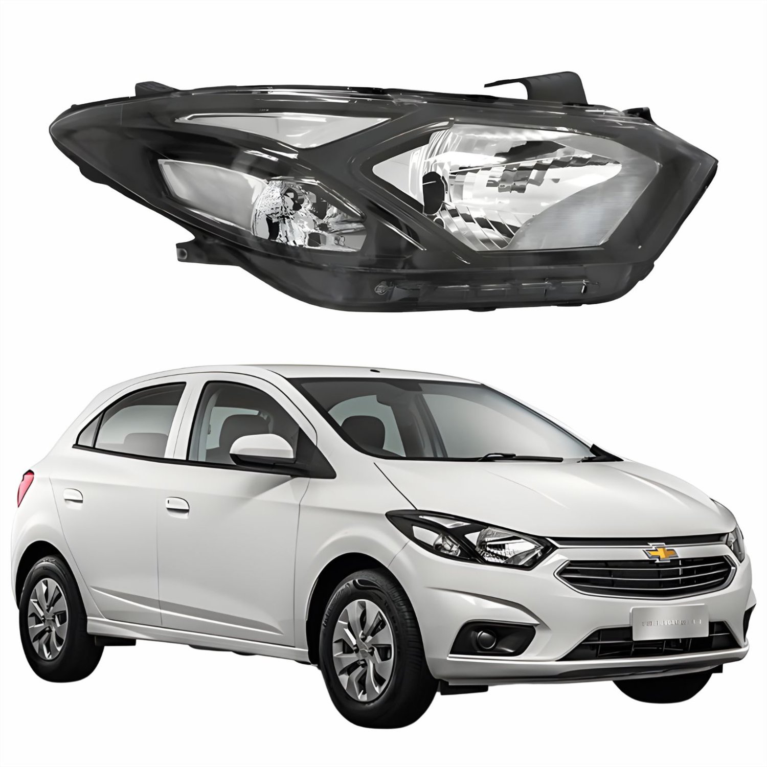 Farol Gm Onix 2017 2019 Ld Mascara Negra 315063