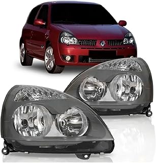 Farol Renault Clio 2003 2005 Pisca Mascara Cinza Orgus FR477