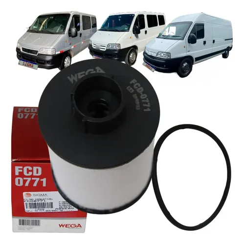 Filtro Combustível Boxer Ducato Jumper 2 3 2 8 Wega FCD0771 1