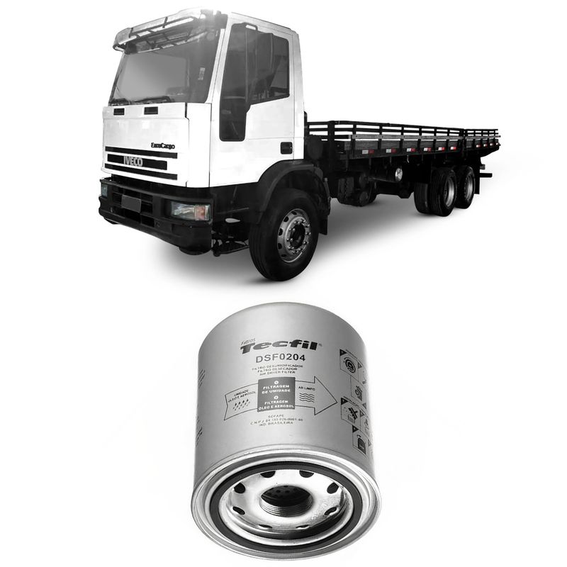 Filtro Desumidificador Ar Apu Iveco Eurocargo 230E22 Tector 2006 2011 DSF0204 Tecfil 230E22, DSF0204