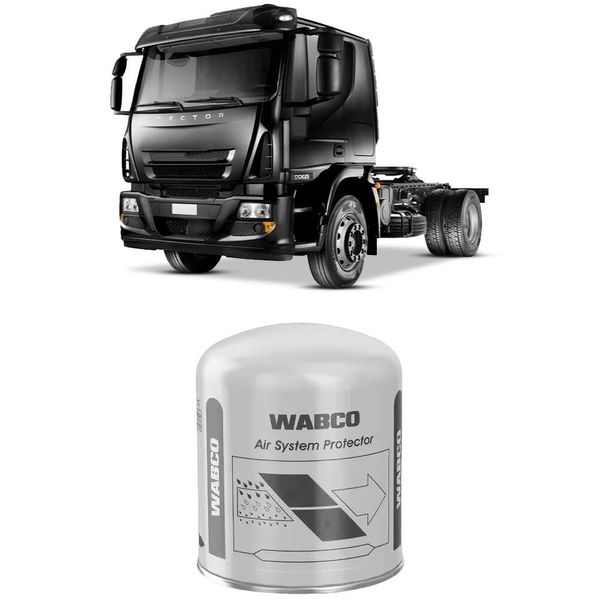 Filtro Desumidificador Ar Apu Iveco Eurocargo 230E22 Tector 2006 2011 Wabco 4329012231 230E22, 4329012231