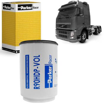 Filtro Separador FH400 FH440 FH520 D13A 2005 2012 Parker Racor R90HDPVOL FH400, FH440, FH520, R90HDPVOL