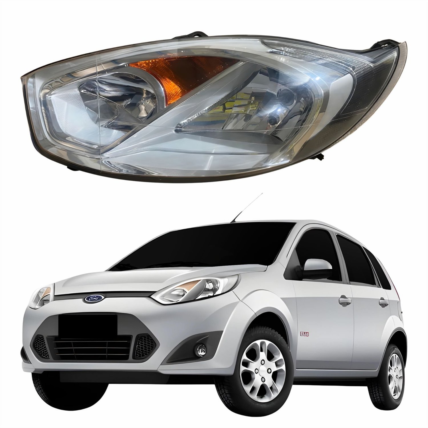 Grade Farol Aux Ford Fiesta 11 Le S Furo 162597