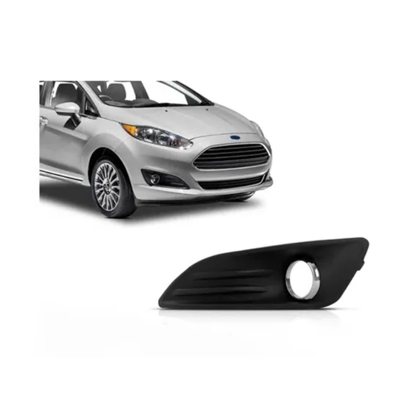 Grade Farol Aux Ford Fiesta 14 Le C Furo C Aro Cromado 162645