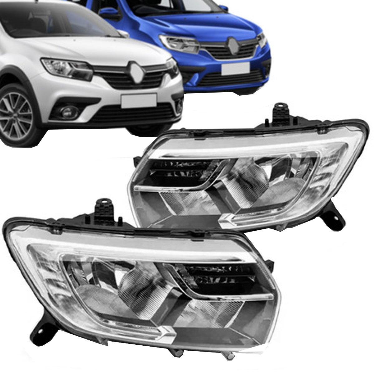 Grade Farol Aux Renault Sandero Logan 15 Ld S Furo 260022