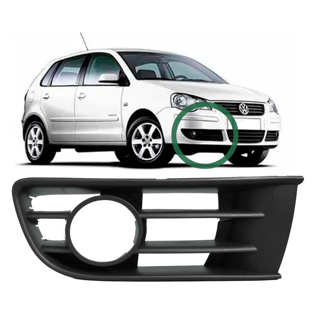 Grade Farol Aux VW Polo 03 06 Ld C Furo 162928