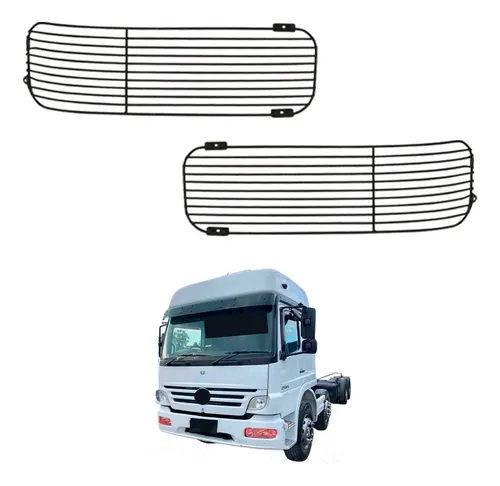 Grade Farol Mb Atego Preto 215930