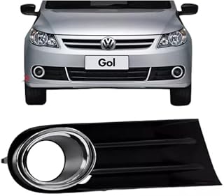 Grade Farol Milha Motorista Gol G5 2008 2012 Aro Cromado Blawer 8167