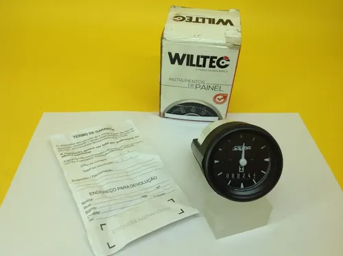 Horimetro Universal Ponteiro 52MM 12 24V Amortecedor Willtec W46001C
